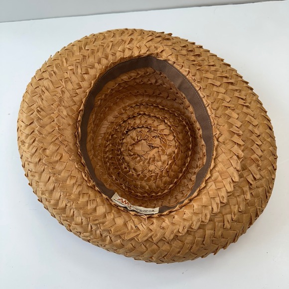 Vintage Amy New York Straw Boater Hat Abraham Straus Ribbon Accent - Picture 4 of 10
